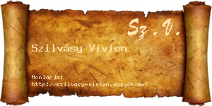 Szilvásy Vivien névjegykártya