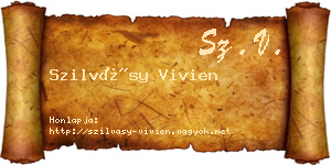 Szilvásy Vivien névjegykártya